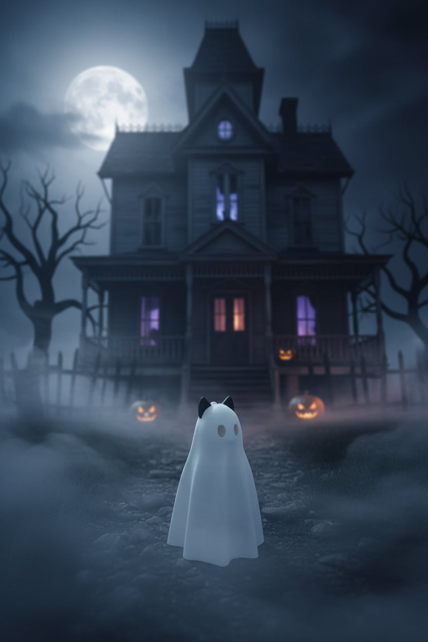 spook kat sleutelhanger