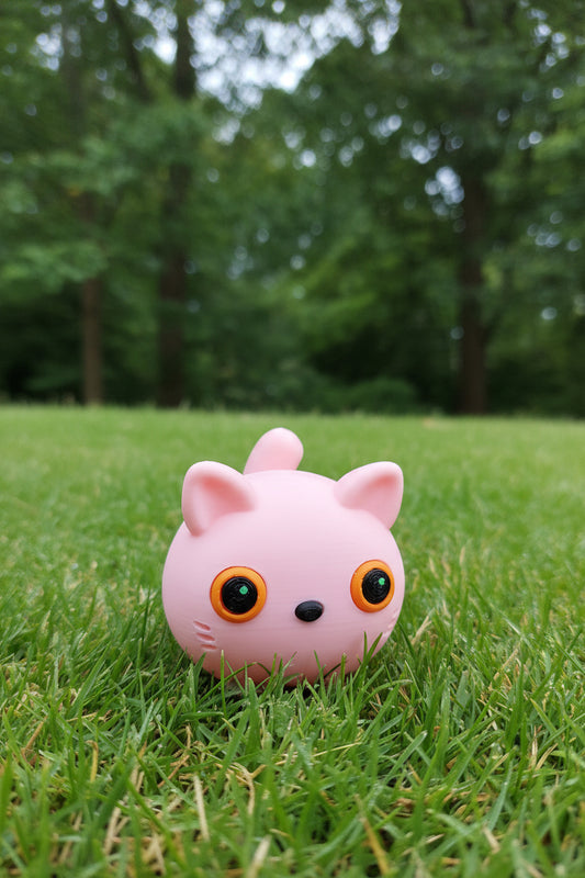 Cute pink and light purple clicker with kawaii kitten