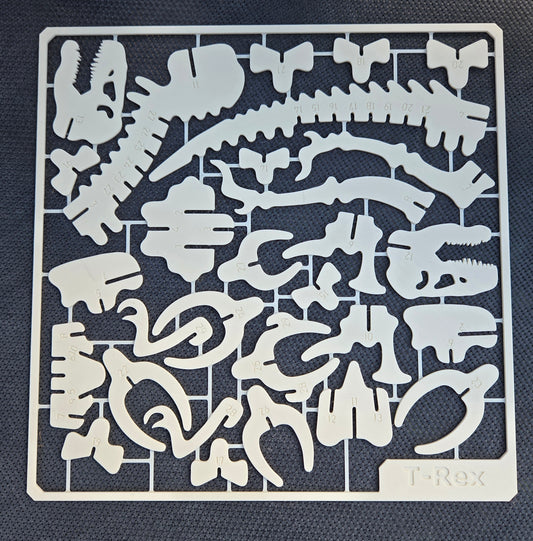 T-Rex 3D Building Plate – Numbered Dino Puzzle