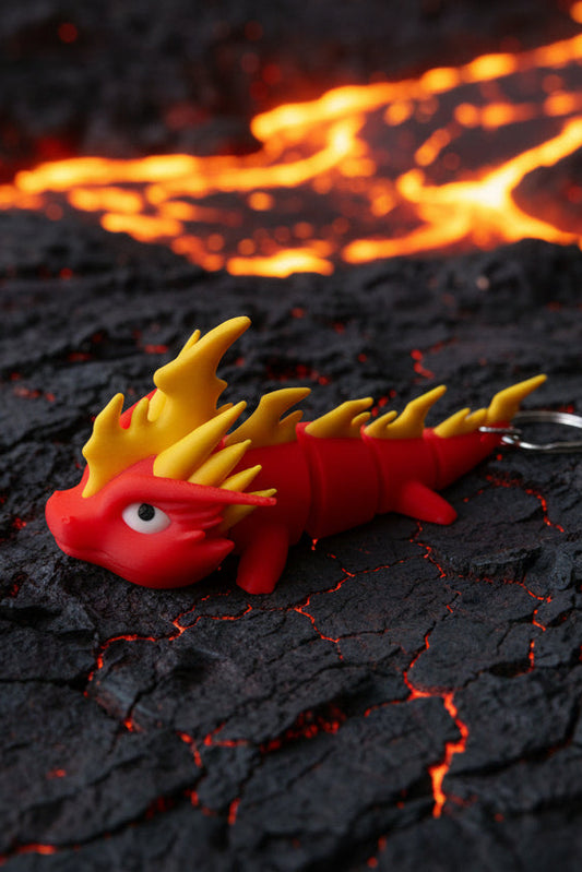Red/Yellow Dragon Keychain
